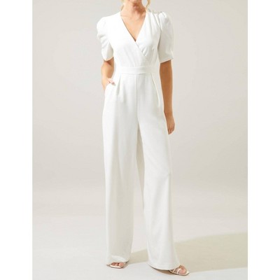 Women's Go Getter Wide Leg Surplice Jumpsuit - SUGARLIPS