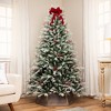 Northlight Real Touch™️ Flocked Grove Fir Full Artificial Christmas Tree - 6.5' -Unlit - 2 of 4