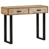 vidaXL Console Table Brown Solid Mango Wood, Powder-Coated Iron Medium - 4 of 4