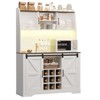 65.6"h Coffee Bar Cabinet With Charging Station & Led Light - 2 of 4