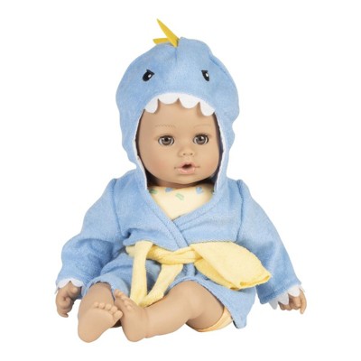 Adora Baby Bath Toy Dino, 13 inch Bath Time Doll with QuickDri Body