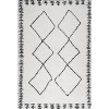 Calvia Moroccan Diamond Shag Area Rug  - JONATHAN Y - 2 of 4