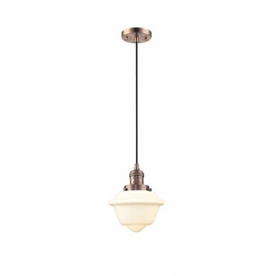 Oxford - 1 Light Cord Hung Mini Pendant In Traditional Style-8 Inches Tall and 7.5 Inches Wide
