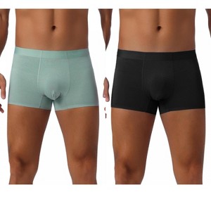 INSPIRE CHIC Men's 2 Pack Underwear Soft Solid Color Regular Fit Boxer Briefs - 1 of 4