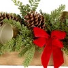 27" Christmas Bells Centerpiece in Wooden Box with Red Bow & Pine Cones - National Tree Company - image 3 of 3