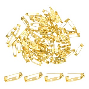 Unique Bargains Durable Multipurpose Iron Badge Brooch Pin Backs Safety Clasp 60 Pcs - 1 of 4