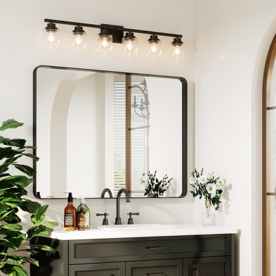 Wall-Mounted Mirror Rectangle Bathroom Vanity Mirrors Framed Mirrors Aluminum Framed Bathroom Mirror