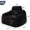 MAXYOYO Giant Bean Bag Chair with Pillow, Fuzzy Comfy Large Bean Bag Chair Couch for Reading and Gaming, Black - 2 of 4