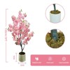 Artificial Cherry Blossom Tree – Realistic Pink Blooming Faux Floral in White Pot for Home/Office/Wedding Decor - 3 of 4