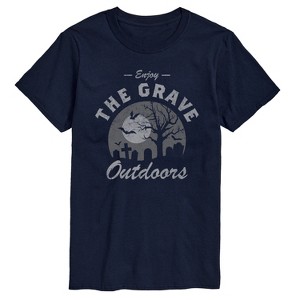 Men's - Instant Message - Enjoy The Grave Outdoors Short Sleeve Graphic T-Shirt - 1 of 4