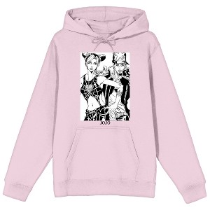 Jojo's Bizarre Adventure Stone Ocean Jolyne Jotaro Long Sleeve Cradle Pink Hooded Sweatshirt - 1 of 2