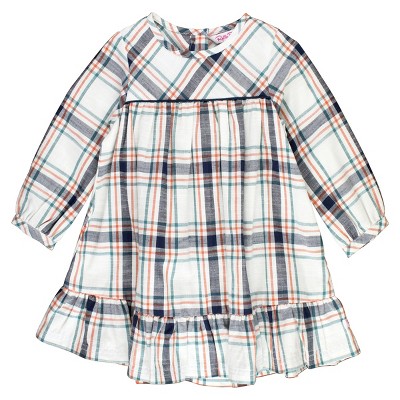Rufflebutts Toddler Girls Long Sleeve Ruffle Hem Dress : Target