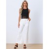 INSPIRE CHIC Women's Ribbed Knit Crew Neck Sleeveless Crop Tassel Trim Tank Tops - 4 of 4