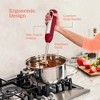Peach Street Electric Immersion Blender Handheld, 500W Turbo Mode, Hand Kitchen Blender Stick for Soup, Smoothie, Puree, Baby Food, Stainless Steel - 3 of 4