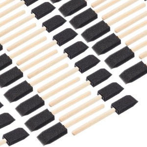 Juvale 120 Pack Foam Paint Brushes - Bulk 1 Inch Sponge Paint Brush for Acrylic, Watercolor, Staining, Varnishing, Mod Podge - 1 of 4