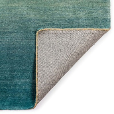 Ombre Elegance Handmade Wool Rectangular Rug in Blue - 7'6" x 9'6"