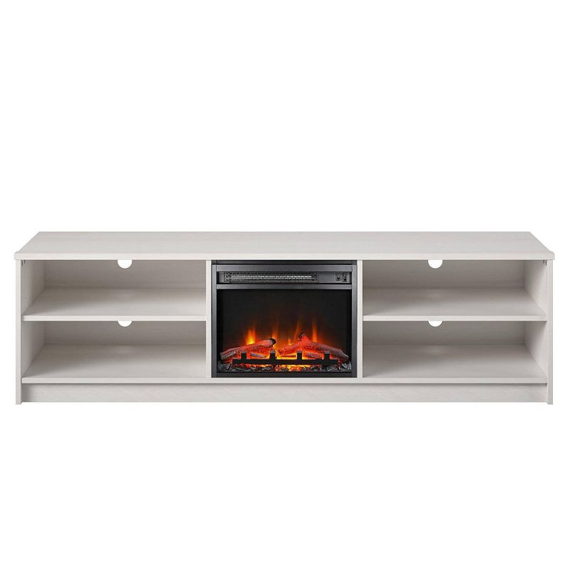 Newton Electric Fireplace Insert with 4 Shelves TV Stand for TVs up to 75" - Room & Joy, 4 of 10