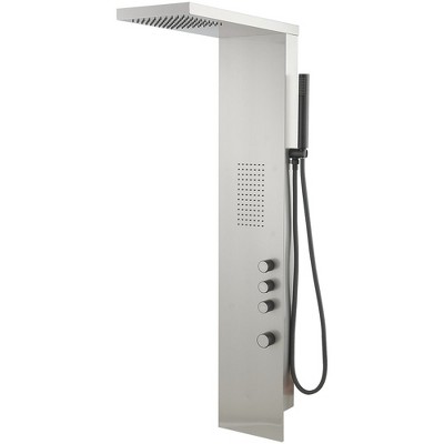 BWE 1 jet rain shower tower shower panel system with rain waterfall shower head and shower wand