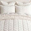 3 Piece Luxurious Velvet King Quilts, Ultra Soft Lightweight Comforter Set with 2 Shams, Cream White, 108x96 - 4 of 4