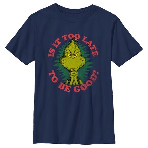Boy's Dr. Seuss Christmas Grinch Is it too Late T-Shirt - 1 of 4