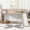 NicBex Twin Size Loft Bed Low Height Wooden Bed Frame with Slide, Ladder and Full Length Guardrail, No Box Spring Required, Space Saving - 2 of 4