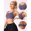Allegra K Women's Full-Coverage U Back Fitness Sports Bras with Fixed Padded Cup - 3 of 4