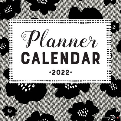 2022 Wall Calendar Black Floral Planner - Willow Creek Press