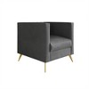 Home Design Weiss Velvet Square Arm Chair - 4 of 4
