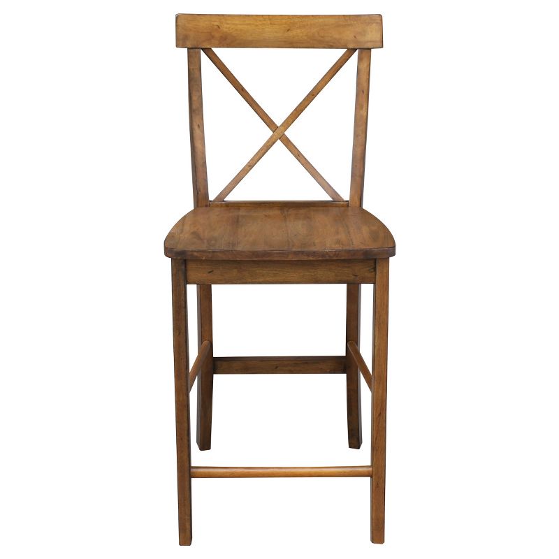 24" Martha X Back Counter Height Barstool - International Concepts, 4 of 10