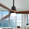 TOBILI 60 Inch Ceiling Fan With Lights 3 Solid Wood Fan Blade Noiseless - 4 of 4