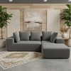 Whisen Modern L-Shaped Modular Sofa, Full Foam Compressed Sofa Couch with Soft Cushions, 5 Pillows - 3 of 4