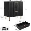 3 Drawer Dresser for Bedroom, Fluted Modern Nightstand with Deep Drawers, Chest of Drawers with Wide Top, Wooden Dresser Organizer - 2 of 4