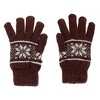 CTM Men's Snowflake Pattern Knit Winter Gloves - 3 of 3