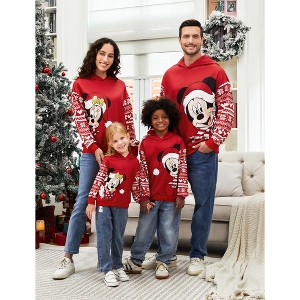 PATPAT Stitch Family Matching Christmas Hooded Sweatshirt Stitch Snow Pattern Long Sleeve Pullover Hoodies - 1 of 4