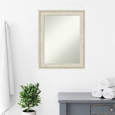 Regal Birch Cream Rustic Whitewash Bathroom Vanity Mirror 22.75x28.75in