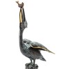 SPI Home Brass Pelican Eating Fish Sculpture – 15" Coastal Wildlife Figurine - 3 of 3