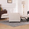 VYNXARIA Sleeper Chair 3-in-1 Convertible Chair Bed Pull Out Chair Beds Adjustable Single  Sofa Bed with USB Ports, Side Pocket, Linen White - 2 of 4