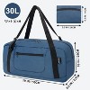 ?Luupatchy Foldable Gym Duffel Bag - Lightweight RipStop Fabric with Adjustable Shoulder Straps, 42L Capacity, Blue - 2 of 4