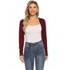 Women's Casual Knitted Open Front Sweater Long Sleeve Cardigan - 4 of 4
