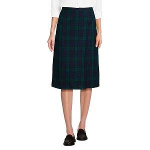 School Uniform Young Women's Plaid A-line Skirt Below the Knee - 1 of 3