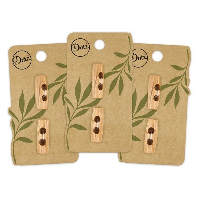 Dritz 25mm Sustainable Wood Toggle Buttons Natural : Target