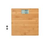 American Weigh Scales Bamboo ECO Series Bathroom Body Weight Scale Digital Large LCD Display Low Profile 330LB Capacity