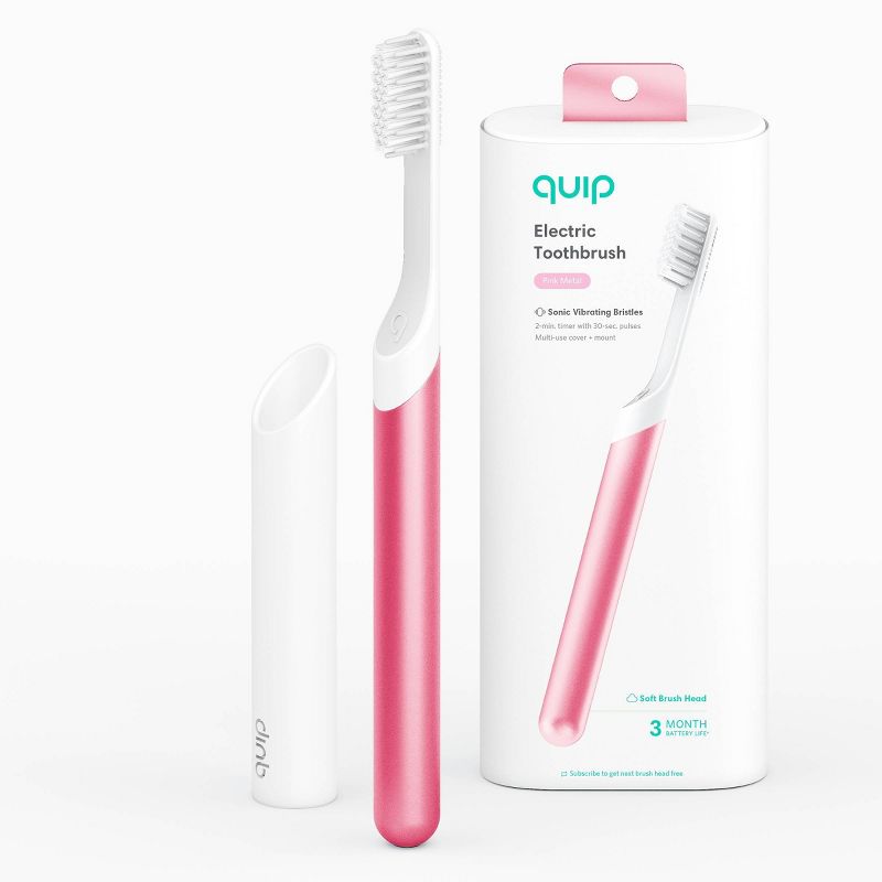 quip Sonic Electric Toothbrush - Metal | Timer + Travel Case/Mount, 3 of 18