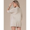 INSPIRE CHIC Women's Half Sleeve Lightweight Open Front Sheer Knit Casual Cardigan - 3 of 4