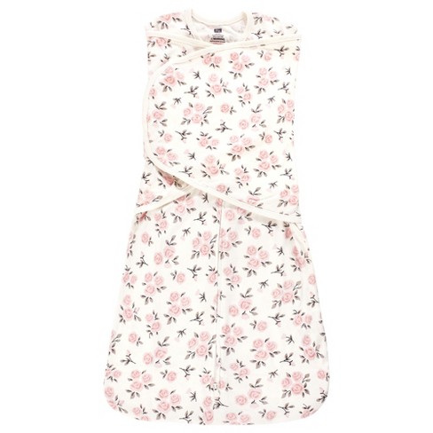 Hudson Baby Infant Girl Convertible Swaddle Sleep Sack, Neutral Pink Floral - image 1 of 4