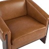 Okak 34" Modern Accent Chair with Comfy Upholstery Deep Cushions Solid Wood Mid-Century Armchair for Living Room Bedroom Waiting Room - 3 of 4