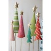 Kalalou Hand-Painted Metal Christmas Tree Trio Figurines – Set of 2 - 3 of 4
