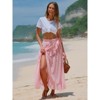 EXLURA Womens Floral Print High Waisted Wrap Long Maxi Skirts Ruffle Hem Self Tie Knot Summer Chiffon Midi Skirts 2025 - 4 of 4