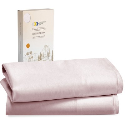 100% Cotton Pillow Cases Set of 2 Soft & Cooling Sateen Weave by California Design Den