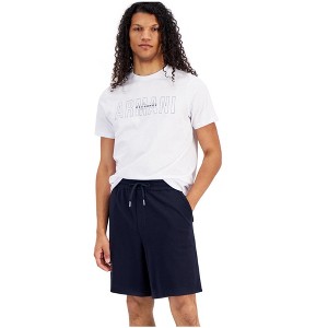 Armani Mens Drawstring Knitwear Casual Bermuda Shorts, Blue, X-Large - 1 of 1